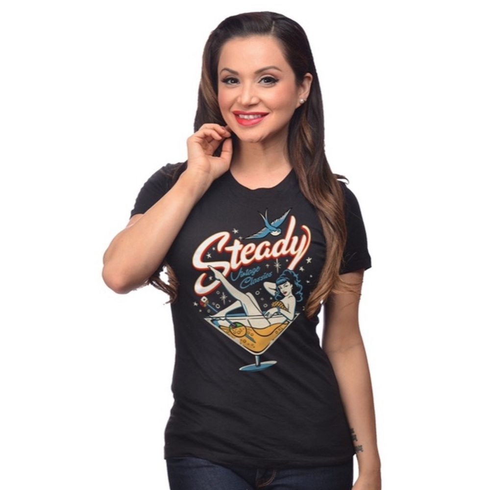 Steady Clothing Classic Martini Girl Tee